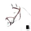 Equipe No Stress Patent Rolled Leather Grackle Bridle with Reins BR33-Black